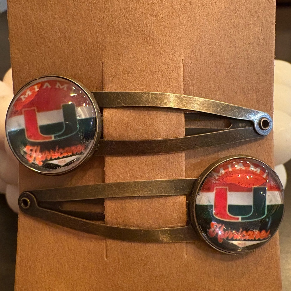 University of Miami Hurricanes Hair Clips